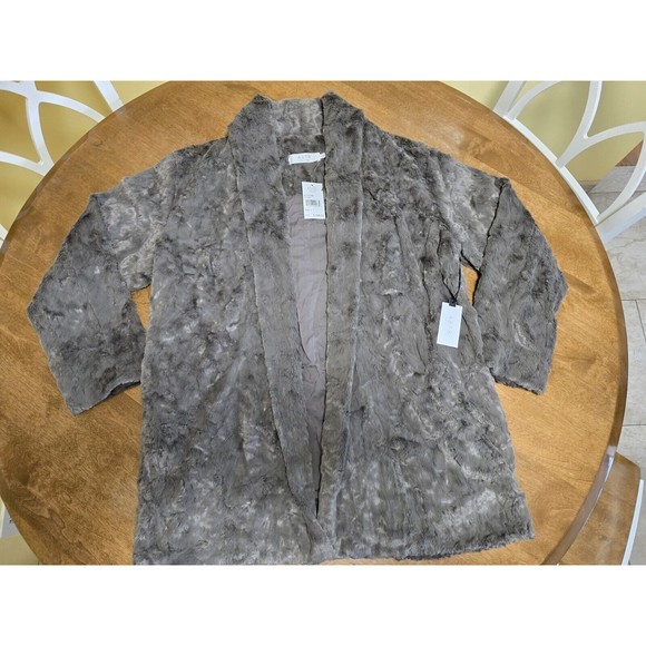 ASTR Jackets & Blazers - ASTR The Label Jacket Womens Large Grey Coat No Closure Soft Fuzzy W/Pockets NWT